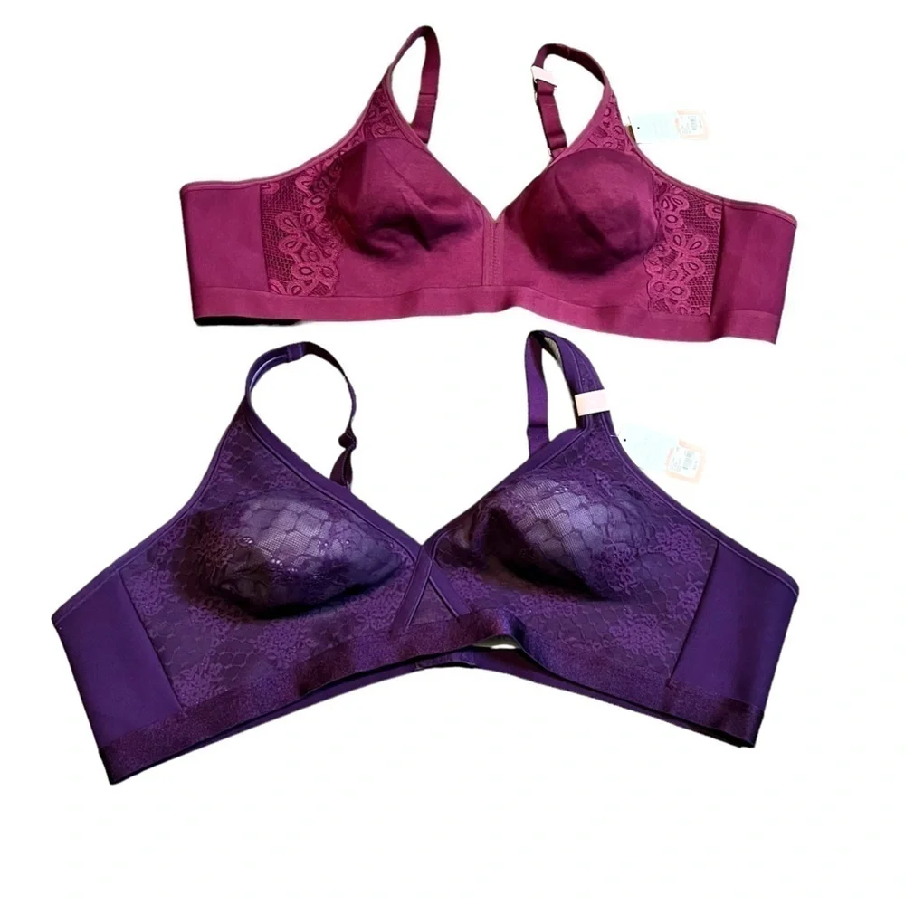 Women’s Cacique Unlined Full Coverage No Wire Bra Bundle Size 54B NEW